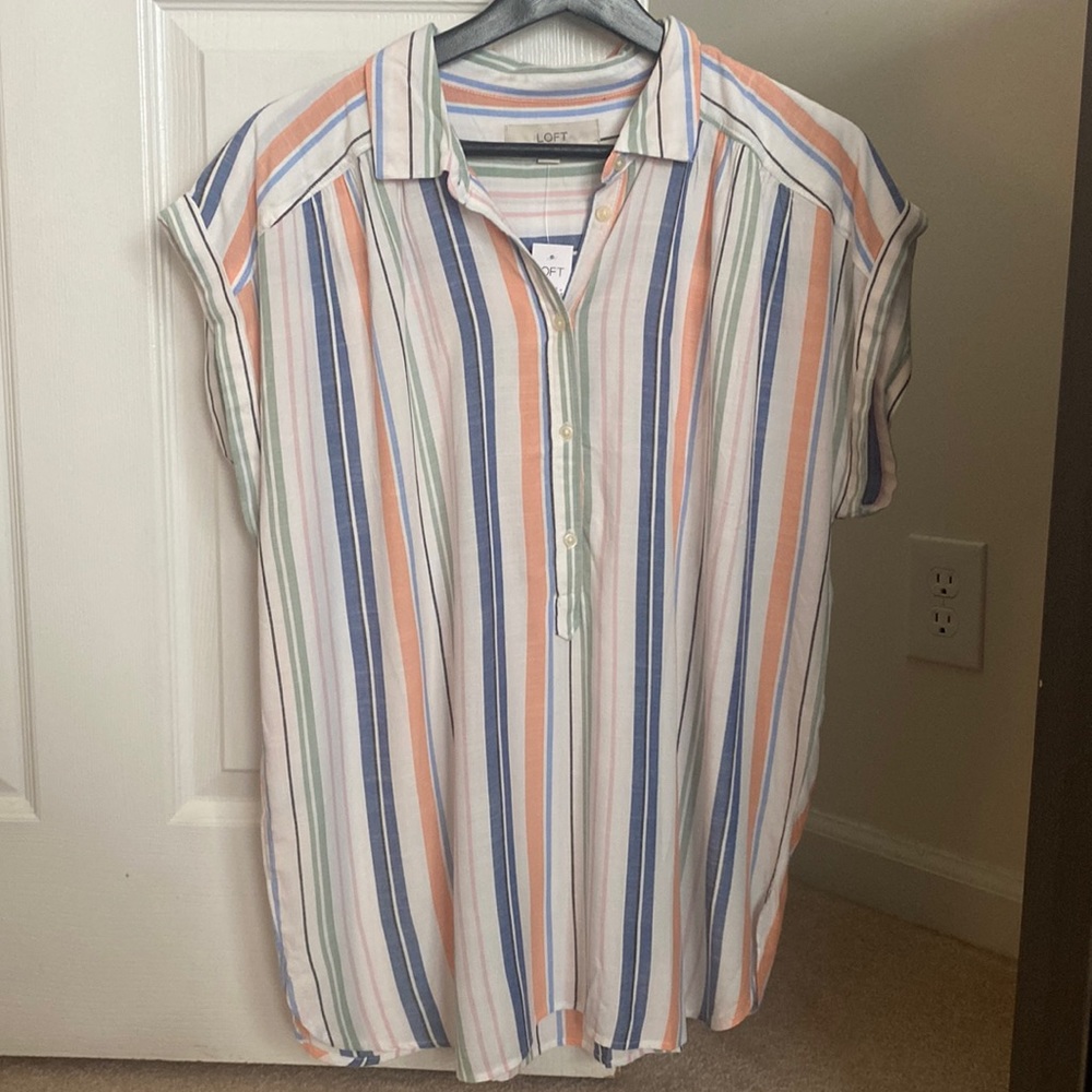 NWT LOFT STRIPED TUNIC